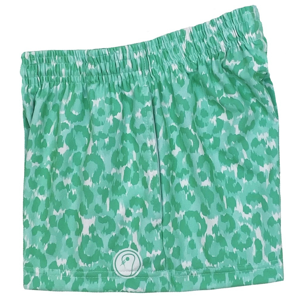 LAX SO HARD Girls Green Leopard Shorts Size L EUC - Picture 2 of 6